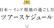 日本〜インド現地の過ごし方 ツアースケジュール