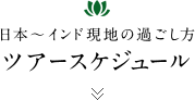 日本〜インド現地の過ごし方 ツアースケジュール