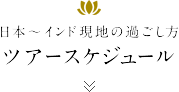 日本〜インド現地の過ごし方 ツアースケジュール