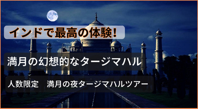 インドで最高の体験！満月の幻想的なタージ・マハル 満月の夜タージ・マハルツアー